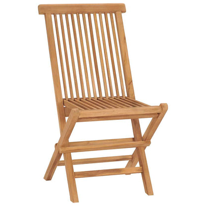 Outdoor Dining Set Natural Teak Solid Teak Wood Medium Foldable