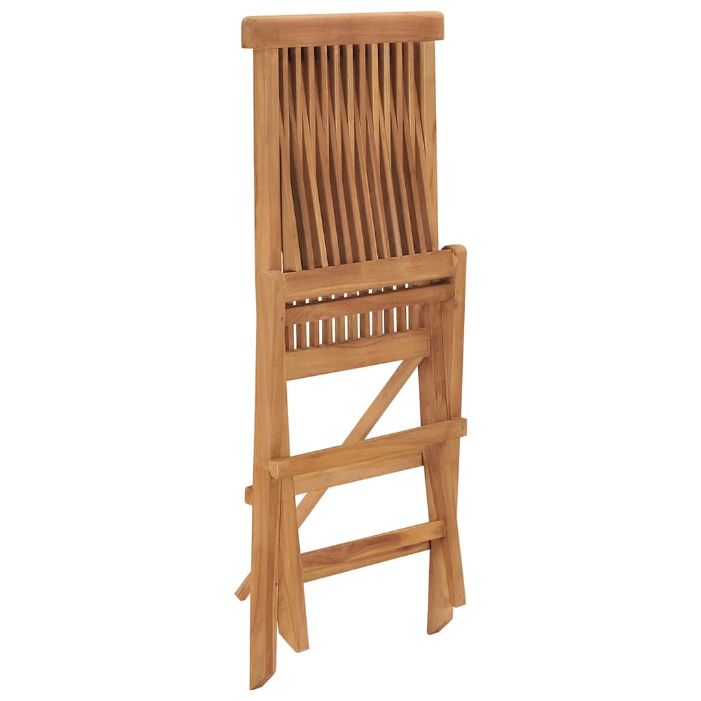 Outdoor Dining Set Natural Teak Solid Teak Wood Medium Foldable