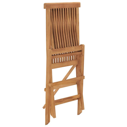 Outdoor Dining Set Natural Teak Solid Teak Wood Medium Foldable