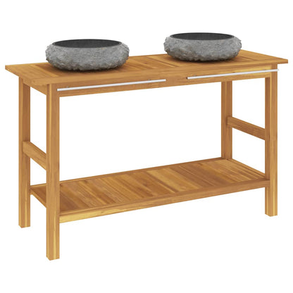 Bathroom Vanity Cabinet With Sink Black Teak wood Standard