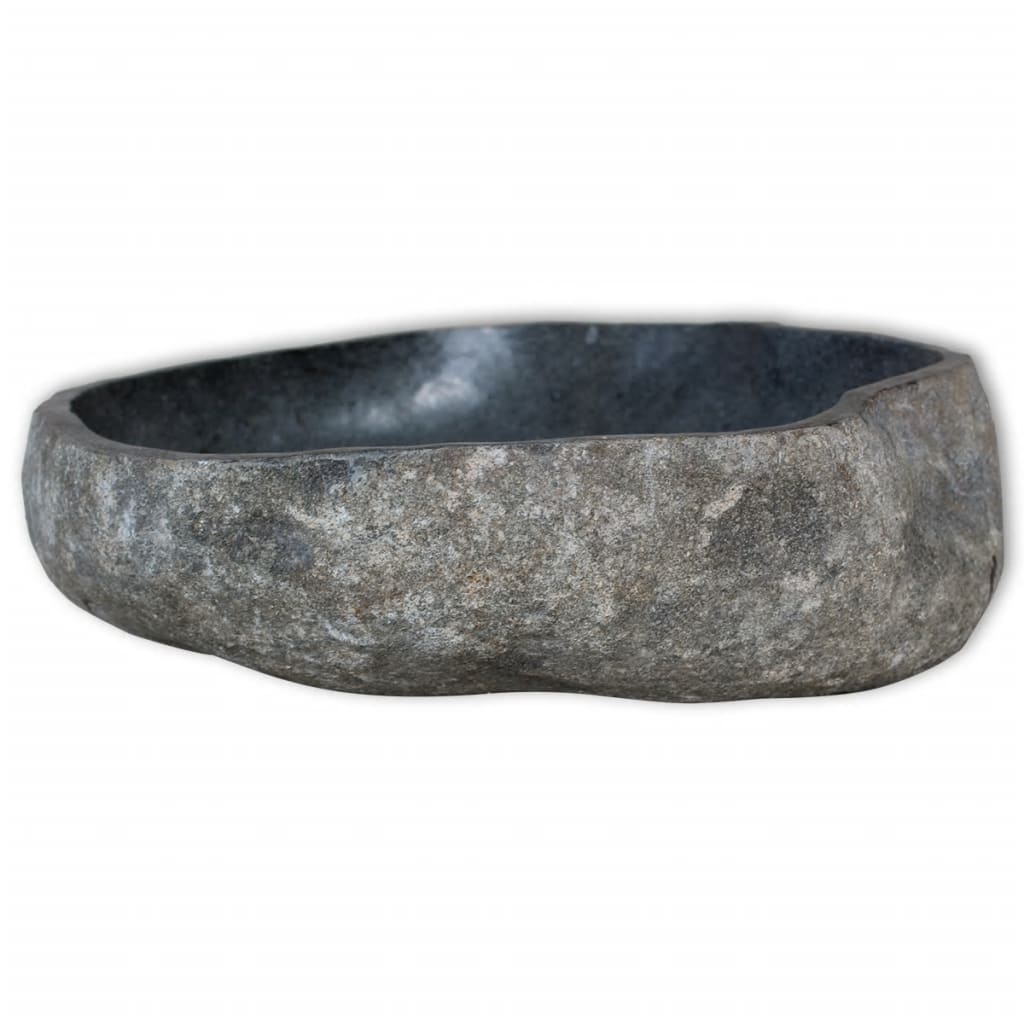 Vanity Cabinet With Sink Black and Brown Solid teak wood, River stone