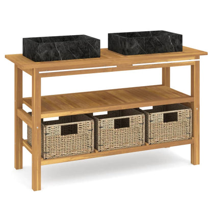 Vanity Cabinet With Sink Black, Brown, Seagrass