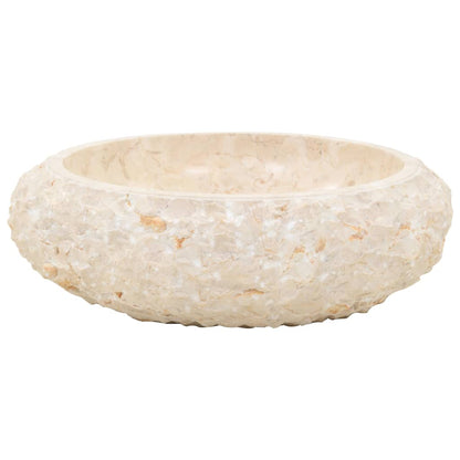 Vanity Cabinet with Sink Teak, cream Teak wood, marble Large