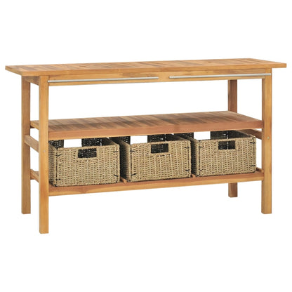 Vanity Cabinet With Sink Teak Wood, Black Teak Wood Large