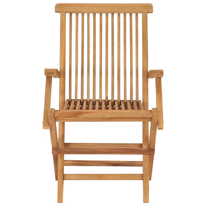 Garden Chair Set of 6 Brown Solid Teak Wood Standard Foldable