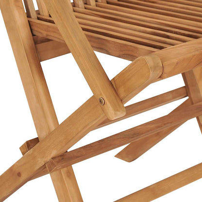 Garden Chair Set of 6 Brown Solid Teak Wood Standard Foldable