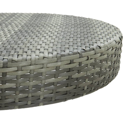 Garden Bar Set Grey PE Rattan 5 Piece Footrest Garden Bar Set