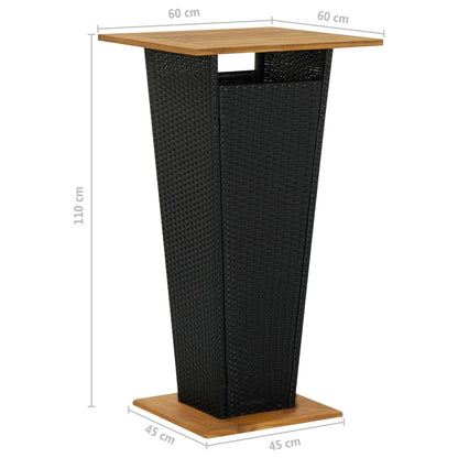 Garden Bar Set Black and Cream White