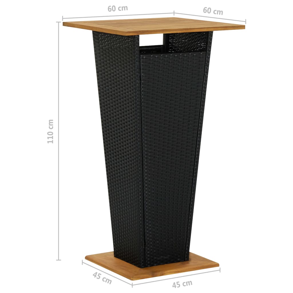 Garden Bar Set Black and Cream White