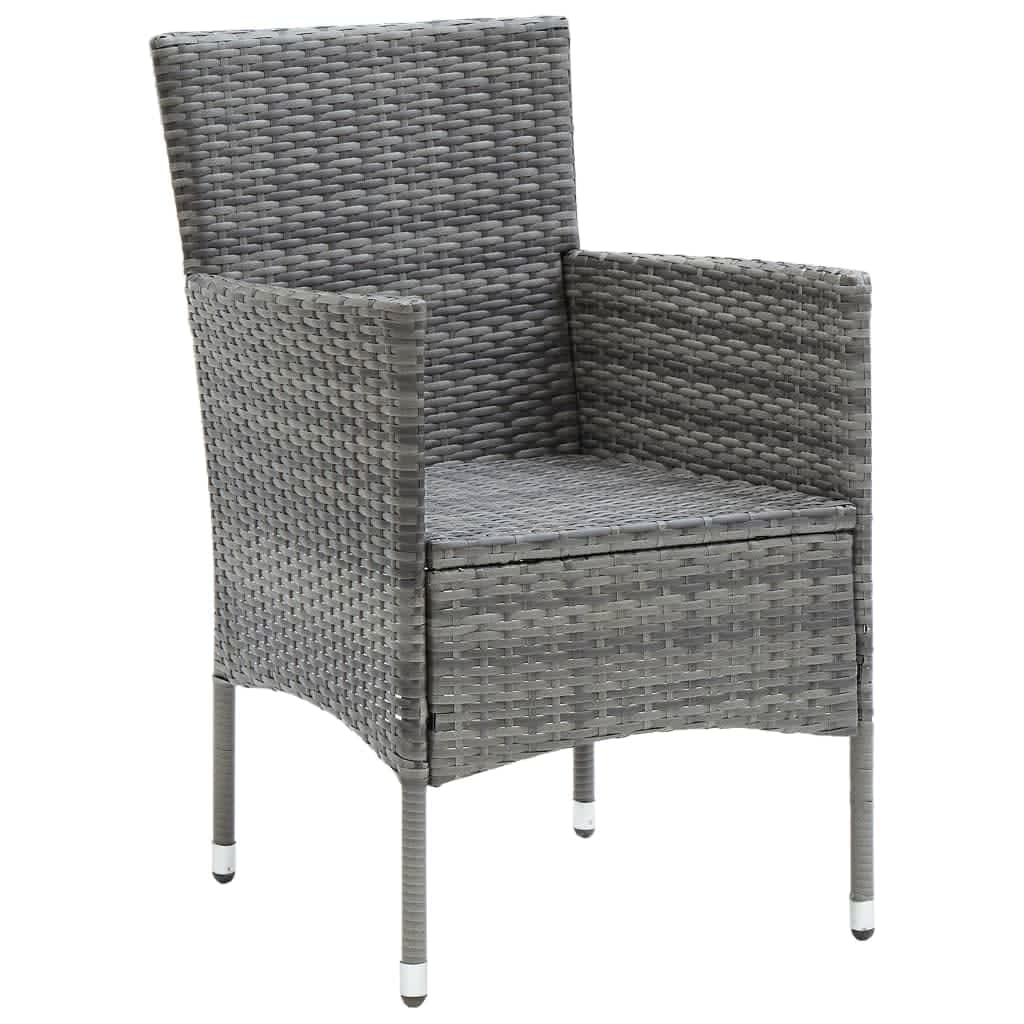 Dining Set Grey Glass 7 Piece Seats Many Garden Dining Set