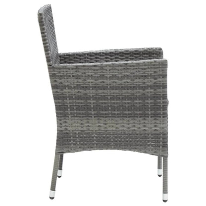 Dining Set Grey Glass 7 Piece Seats Many Garden Dining Set
