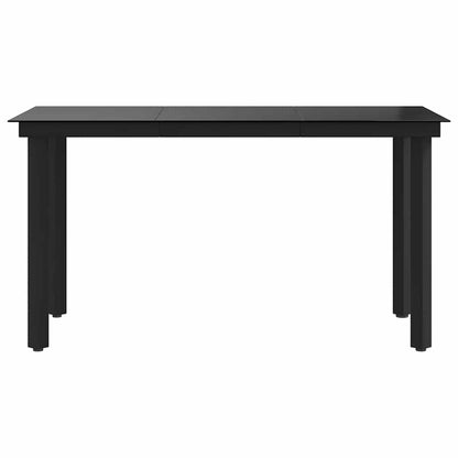 Garden Dining Table Black Powder-coated steel, glass