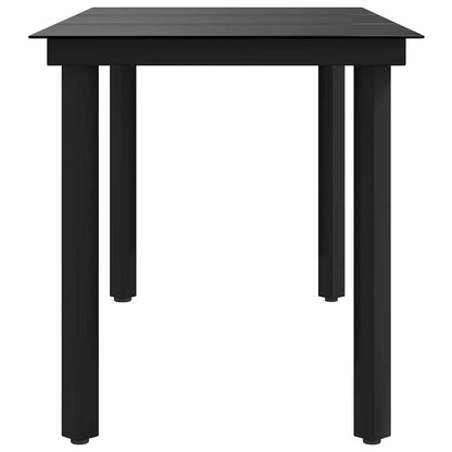 Garden Dining Table Black Powder-coated steel, glass
