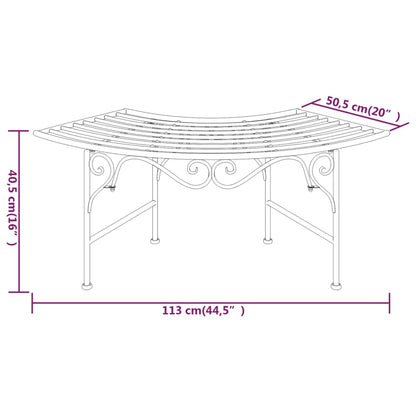 Tree Bench Black Steel Medium Durable Circular Tree Bench