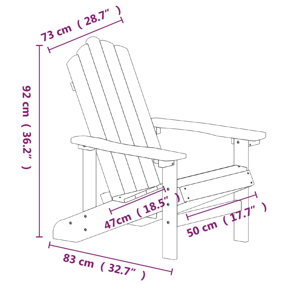 Garden Chair Anthracite HDPE (High Density Polyethylene), steel
