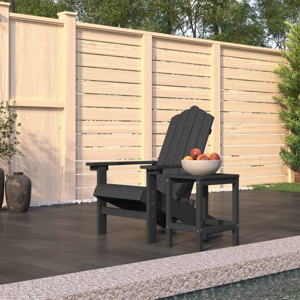 Garden Chair Anthracite HDPE (High Density Polyethylene), steel