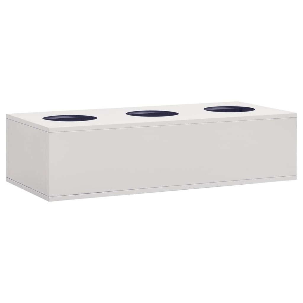 Office Cabinet with Planter Box Light Gray 35.4"x15.7"x50.4" Steel