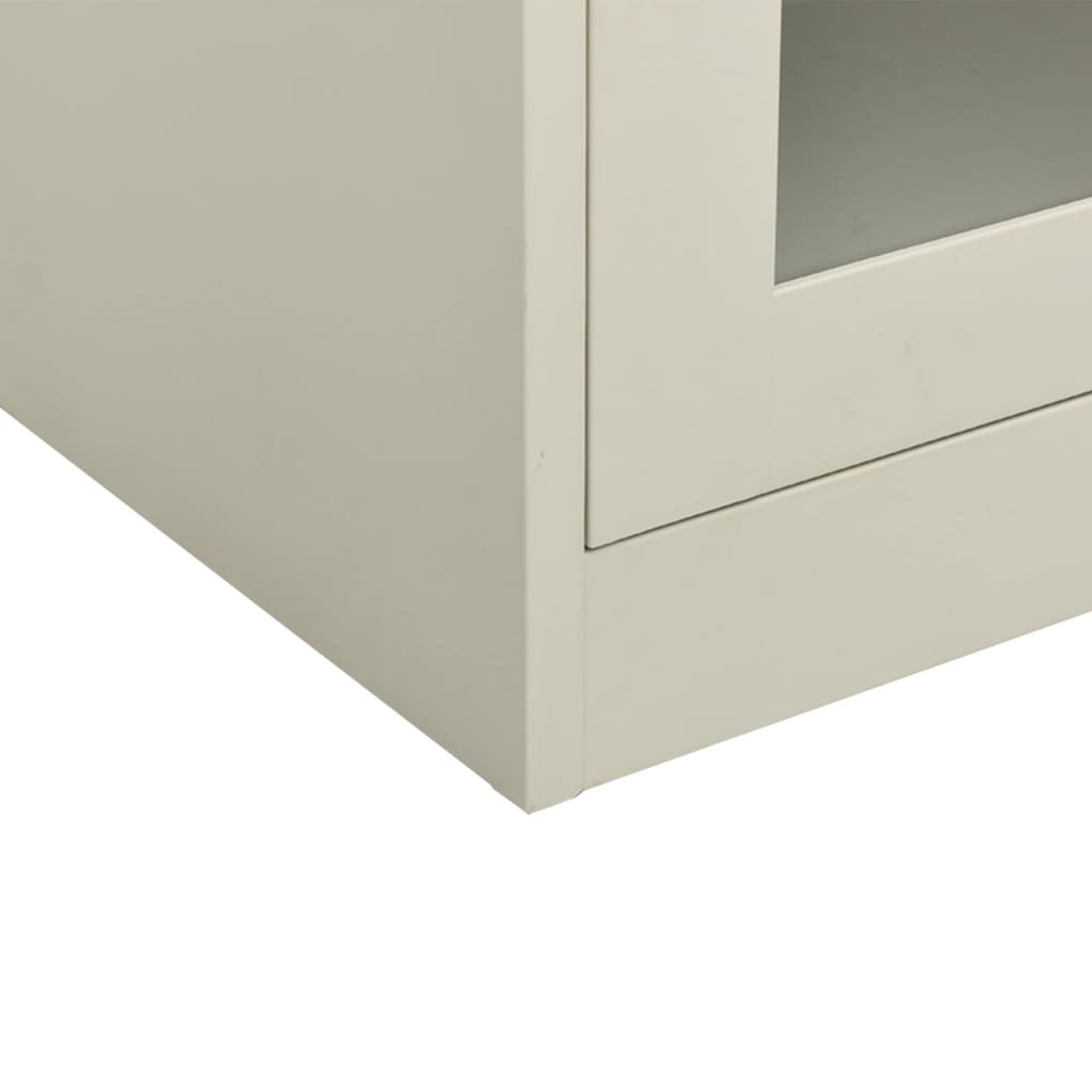 Office Cabinet with Planter Box Light Gray 35.4"x15.7"x50.4" Steel