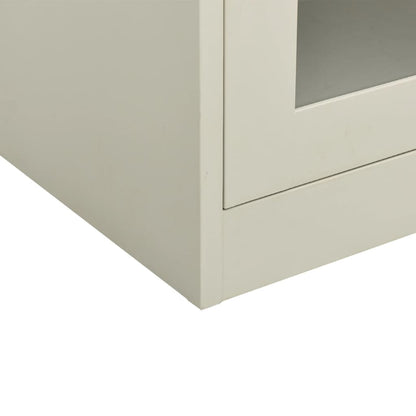 Office Cabinet with Planter Box Light Gray 35.4"x15.7"x50.4" Steel