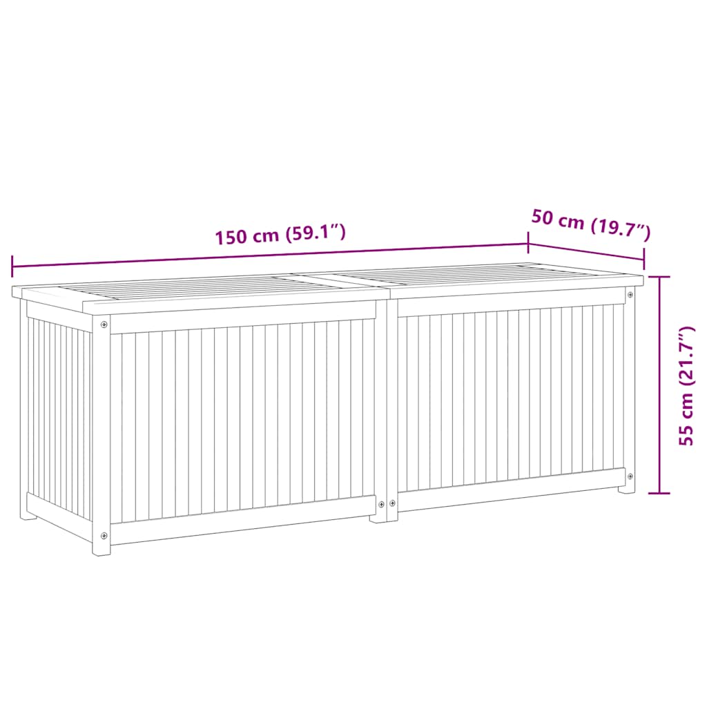 Garden Box Teak Solid teak wood Large Garden Box Rectangular