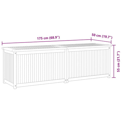 Garden Box Natural Teak Solid Teak Wood 68.9 in x 19.7 in x 21.7 in