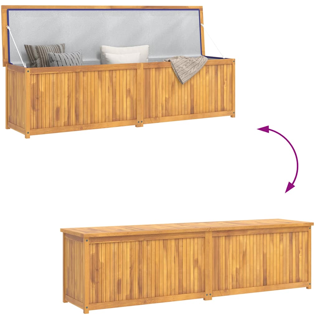 Garden Box Natural Wood Solid Teak Wood 78.7x19.7x21.7 in