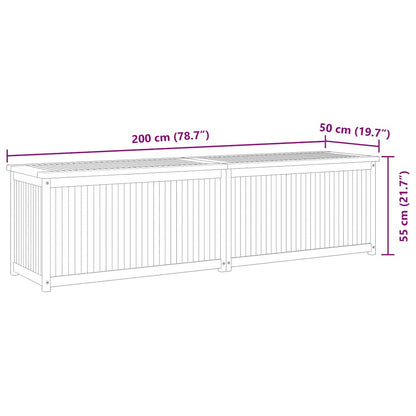 Garden Box Natural Wood Solid Teak Wood 78.7x19.7x21.7 in