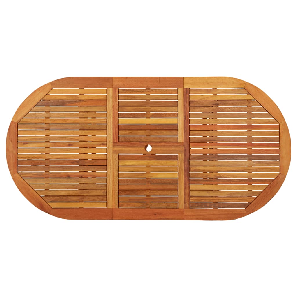 Garden Table Reddish-brown Solid eucalyptus wood Medium