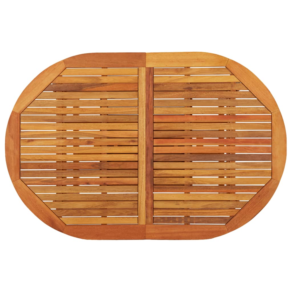 Garden Table Reddish-brown Solid eucalyptus wood Medium