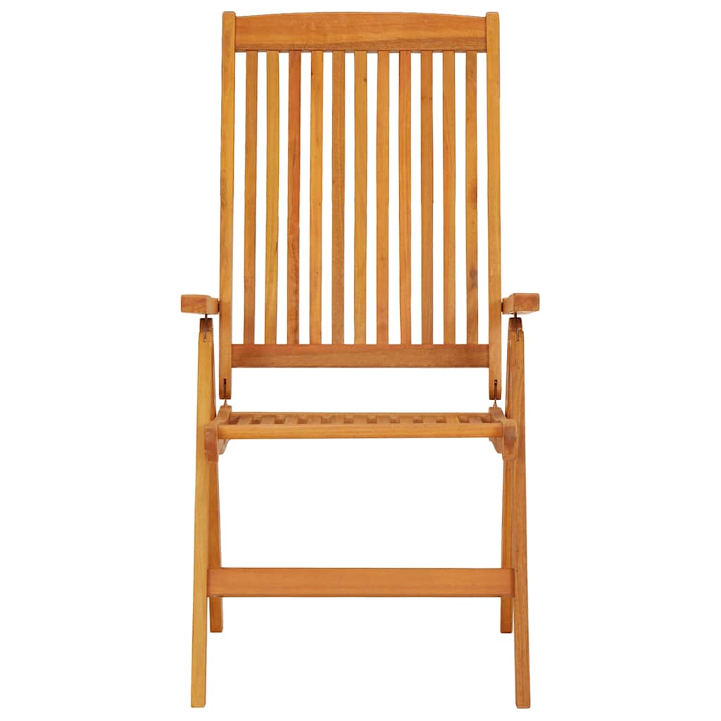 Garden Chair Set of 2 Natural Eucalyptus