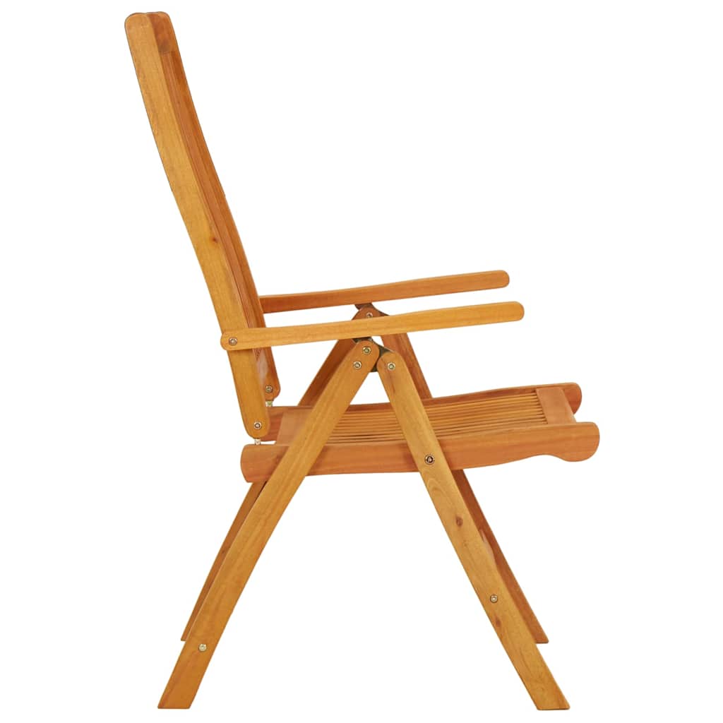 Garden Chair Set of 2 Natural Eucalyptus