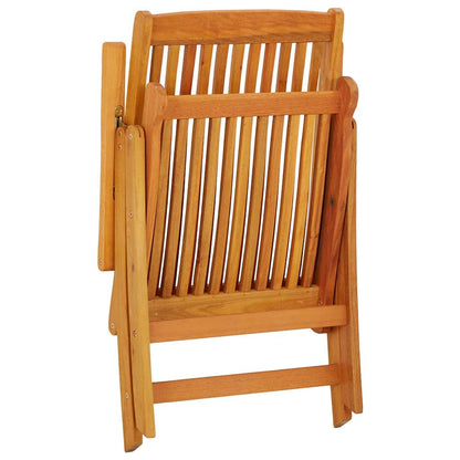 Garden Chair Set of 2 Natural Eucalyptus