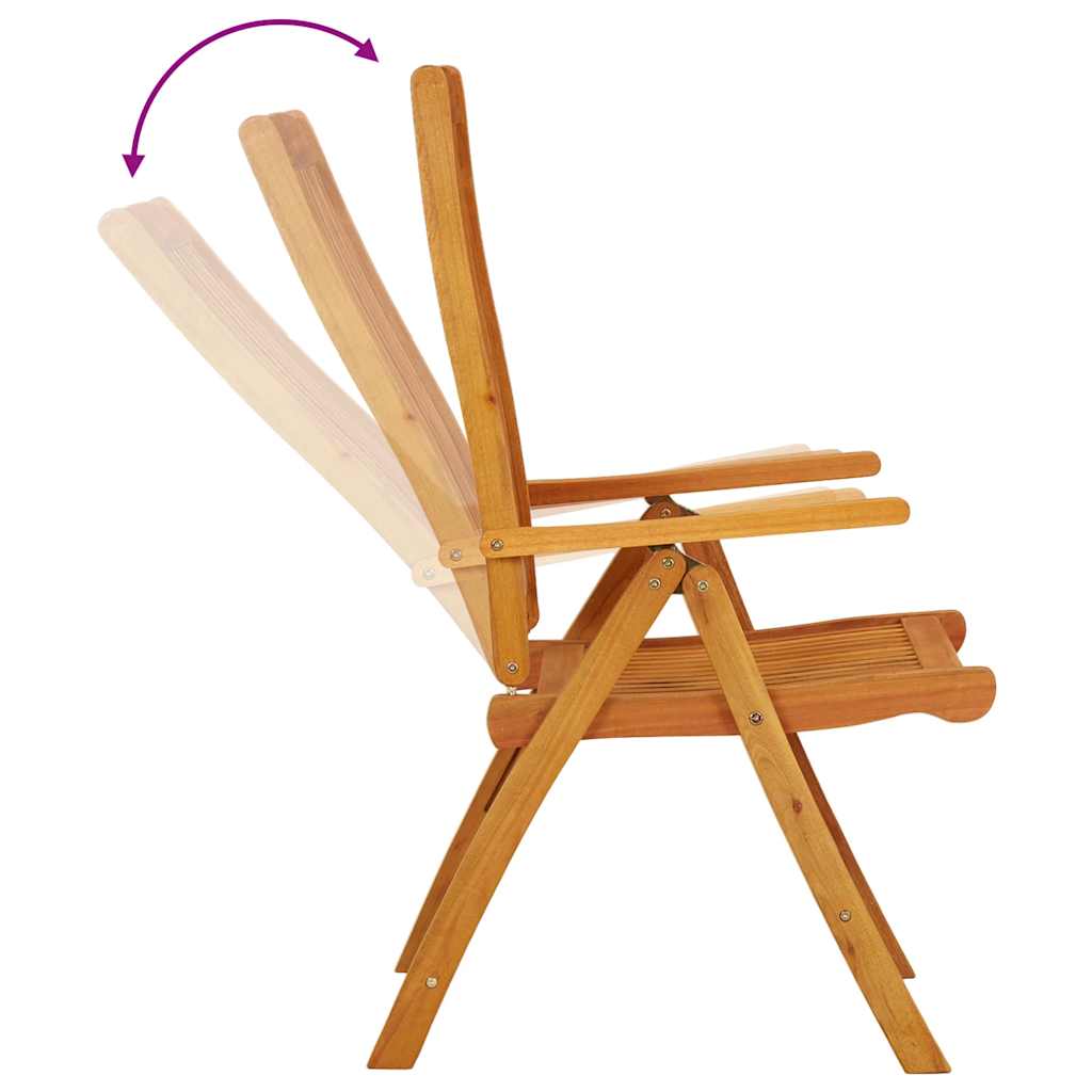 Garden Chair Set of 2 Natural Eucalyptus