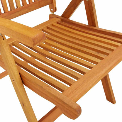 Garden Chair Set of 2 Natural Eucalyptus
