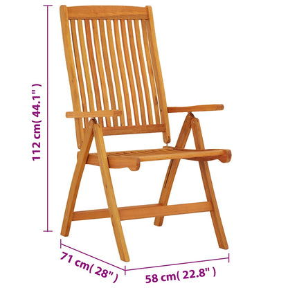 Garden Chair Set of 2 Natural Eucalyptus