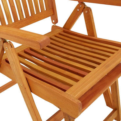Garden Chair Set of 2 Natural wood finish