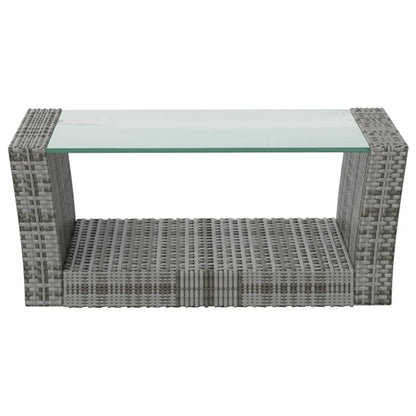 Garden Lounge Set Grey Powder-coated steel Large Removable Covers
