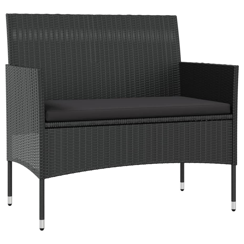 Garden Lounge Set Black