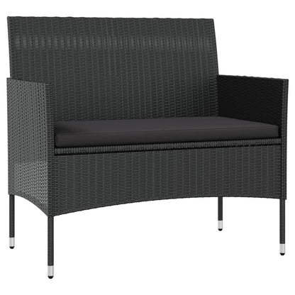Garden Lounge Set Black