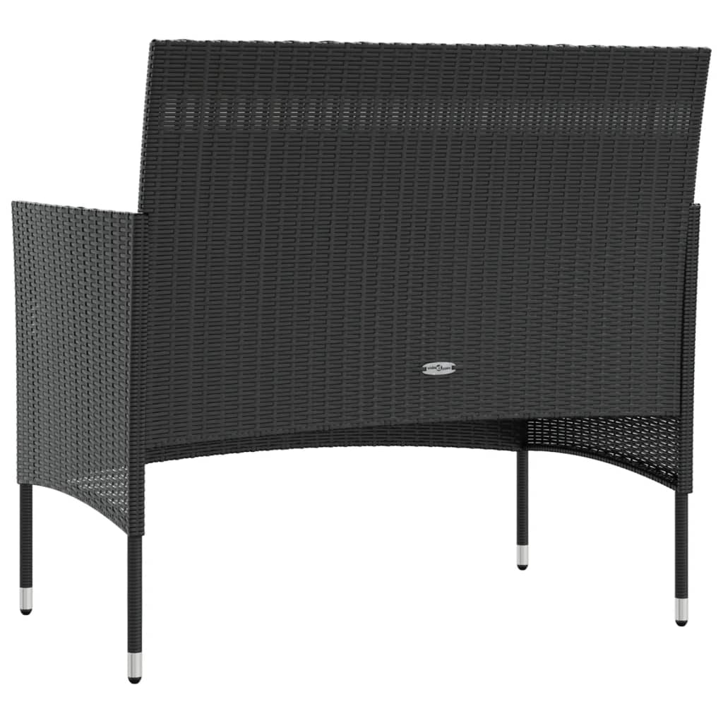Garden Lounge Set Black