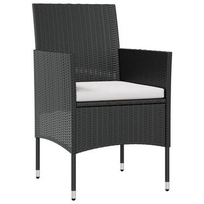 Garden Lounge Set Black, Cream white