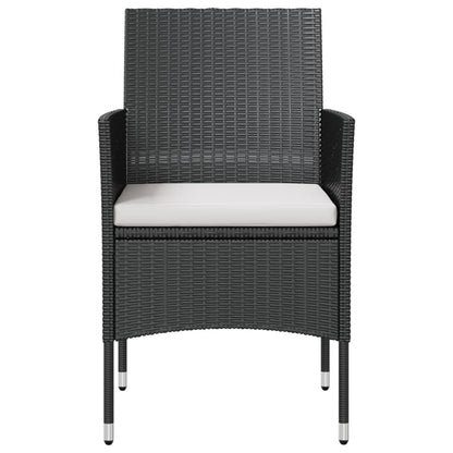 Garden Lounge Set Black, Cream white