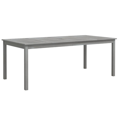 Garden Dining Set Grey Solid acacia wood with an oil finish N/A