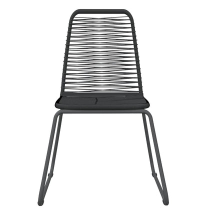 Garden Dining Set Black Powder-coated steel Standard
