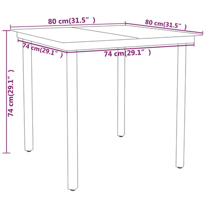 Garden Dining Set Black Powder-coated steel Standard