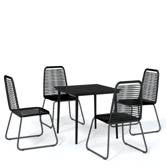 Garden Dining Set Black