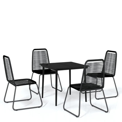 Garden Dining Set Black