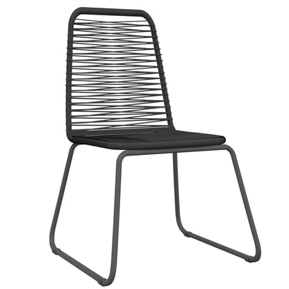 Garden Dining Set Black Powder-coated steel 5 piece set