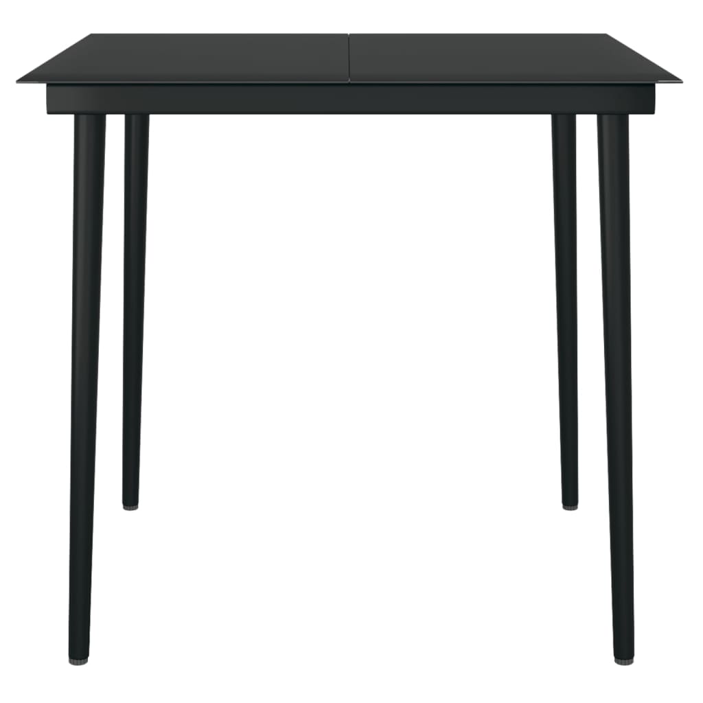 Garden Dining Set Black