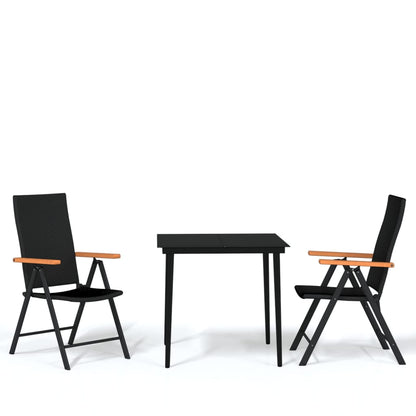 Garden Dining Set Black